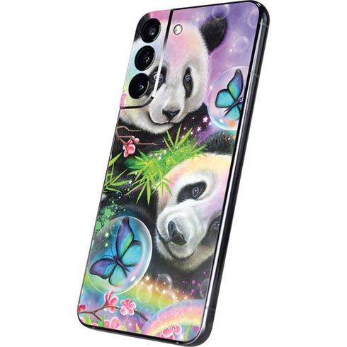 Rainbow Pandas with Butterflies by Sheena Pike Galaxy S22 Plus Skin